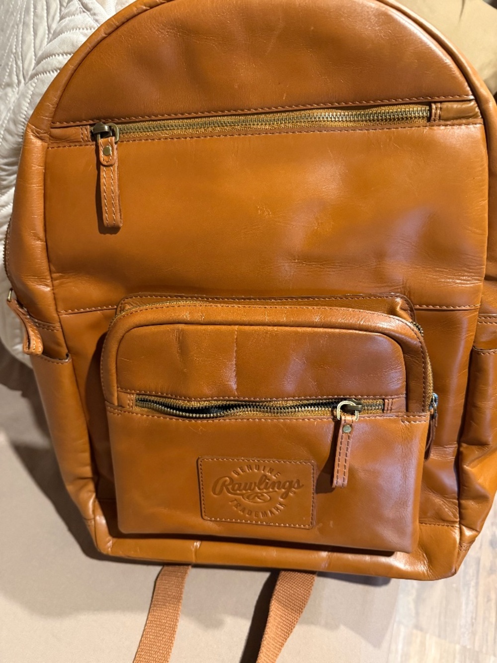 Rawlings leather backpack